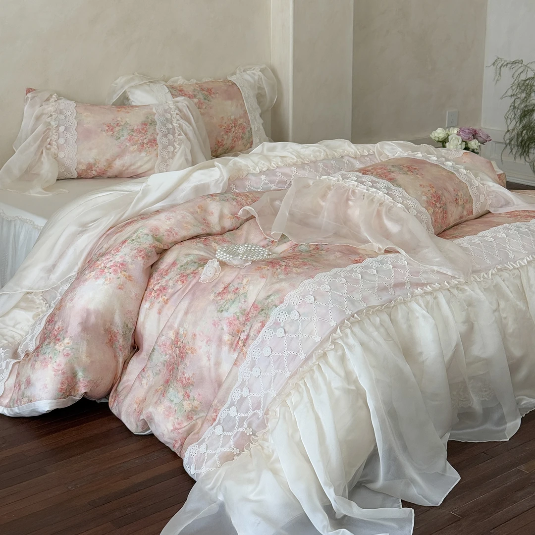 【繁花似锦-套件款】100全棉纯棉法式高级长绒棉套件浪漫床上用品