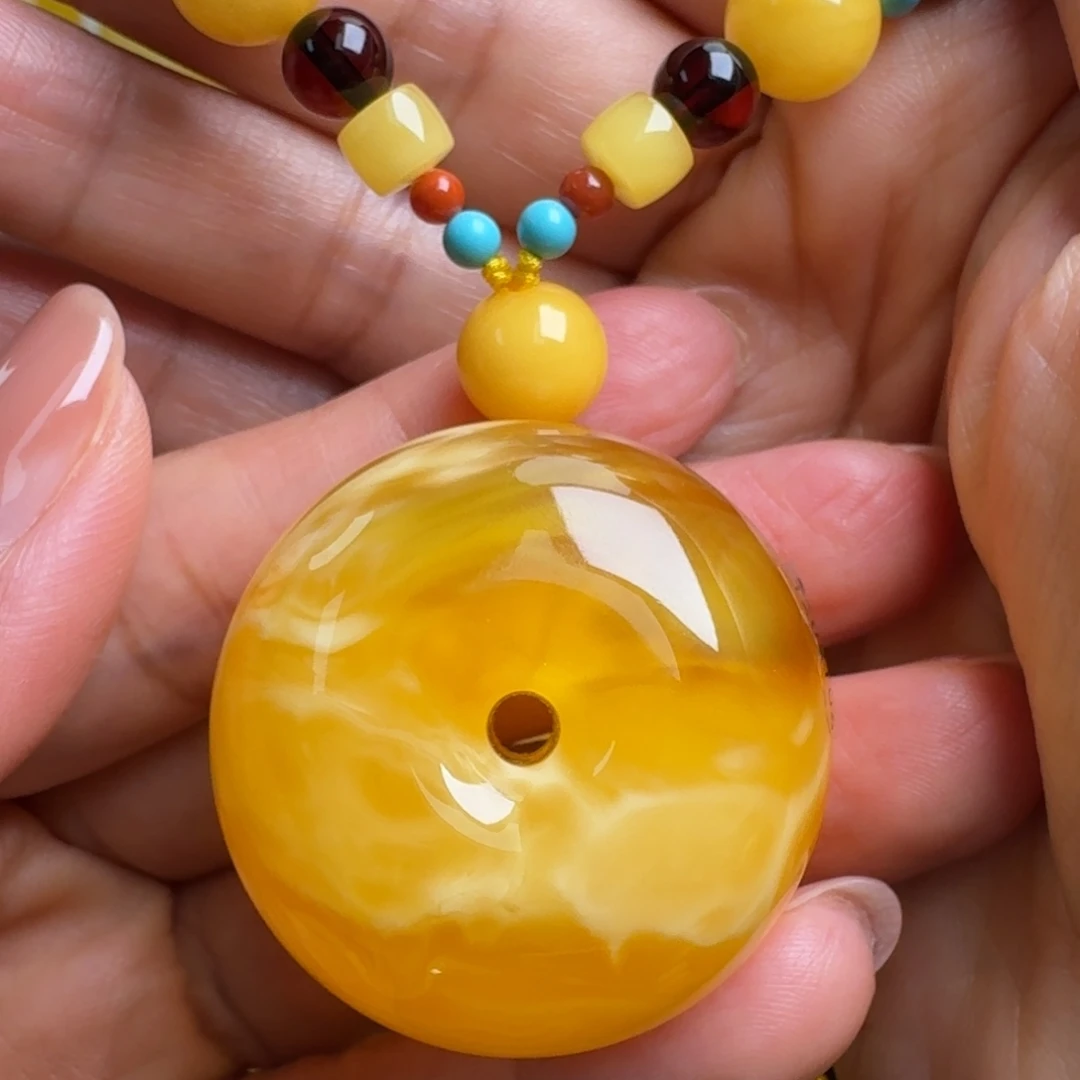 蜜蜡未镶嵌毛衣链