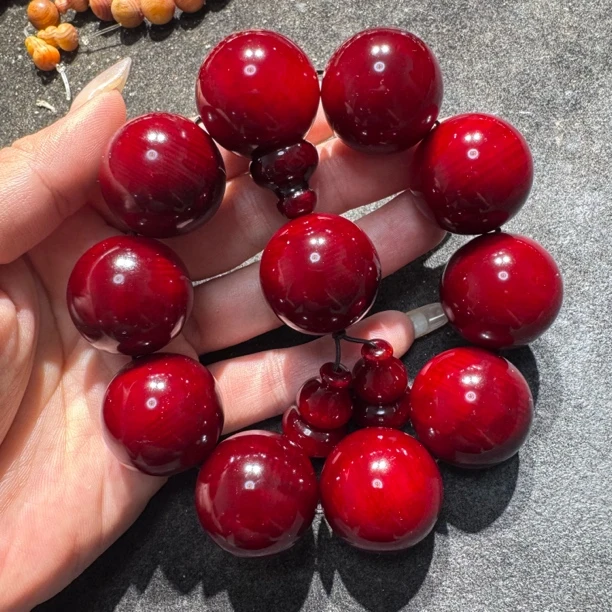 红松琥珀木紫红油2.5直径