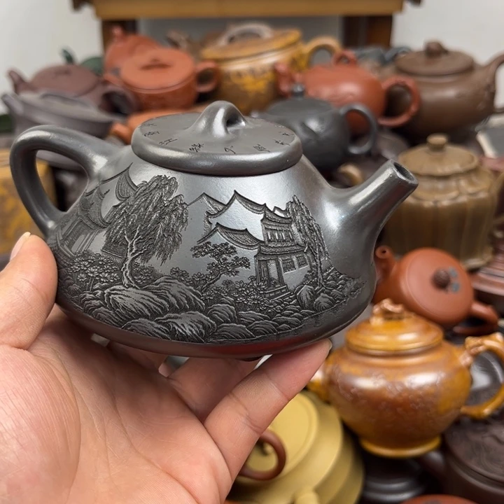 茶壶紫砂嘴巴跳砂