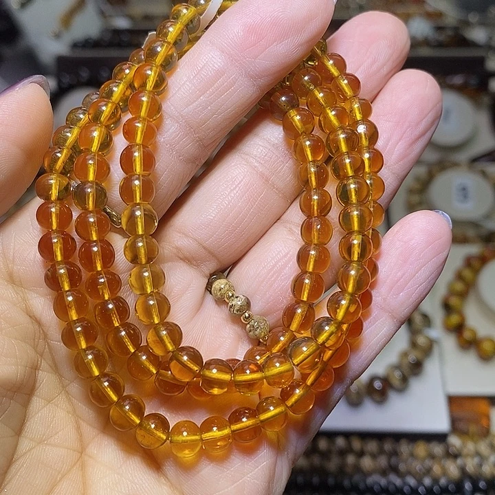 琥珀未镶嵌裸石金珀6m