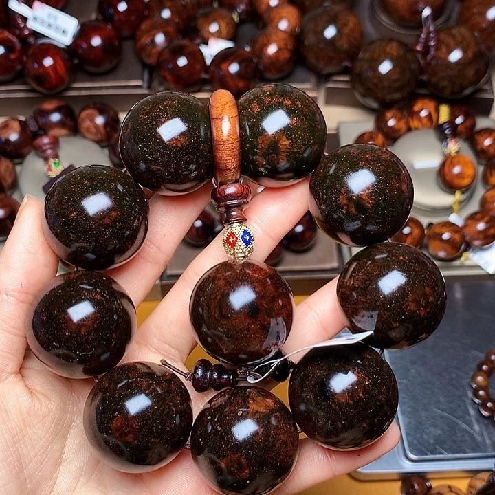 花梨木类手串/手链黄花梨风化料老挝花梨土埋料3.0