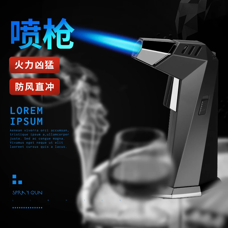 新款手持猛火喷枪户外烹饪烧烤点碳烧柴烫猪毛防风喷火手持喷枪