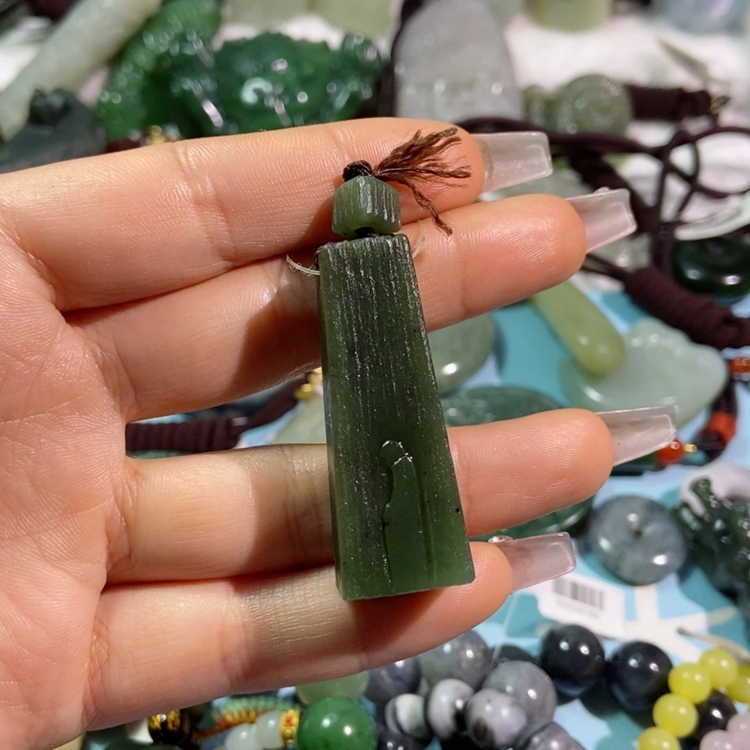 和田玉珠宝半成品未镶嵌逄*子