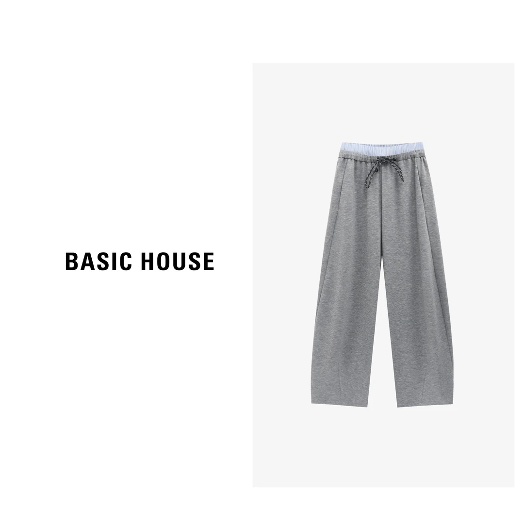 【芋总专属】Basic House/百家好高腰直筒女生休闲长裤-B0625H5Z482