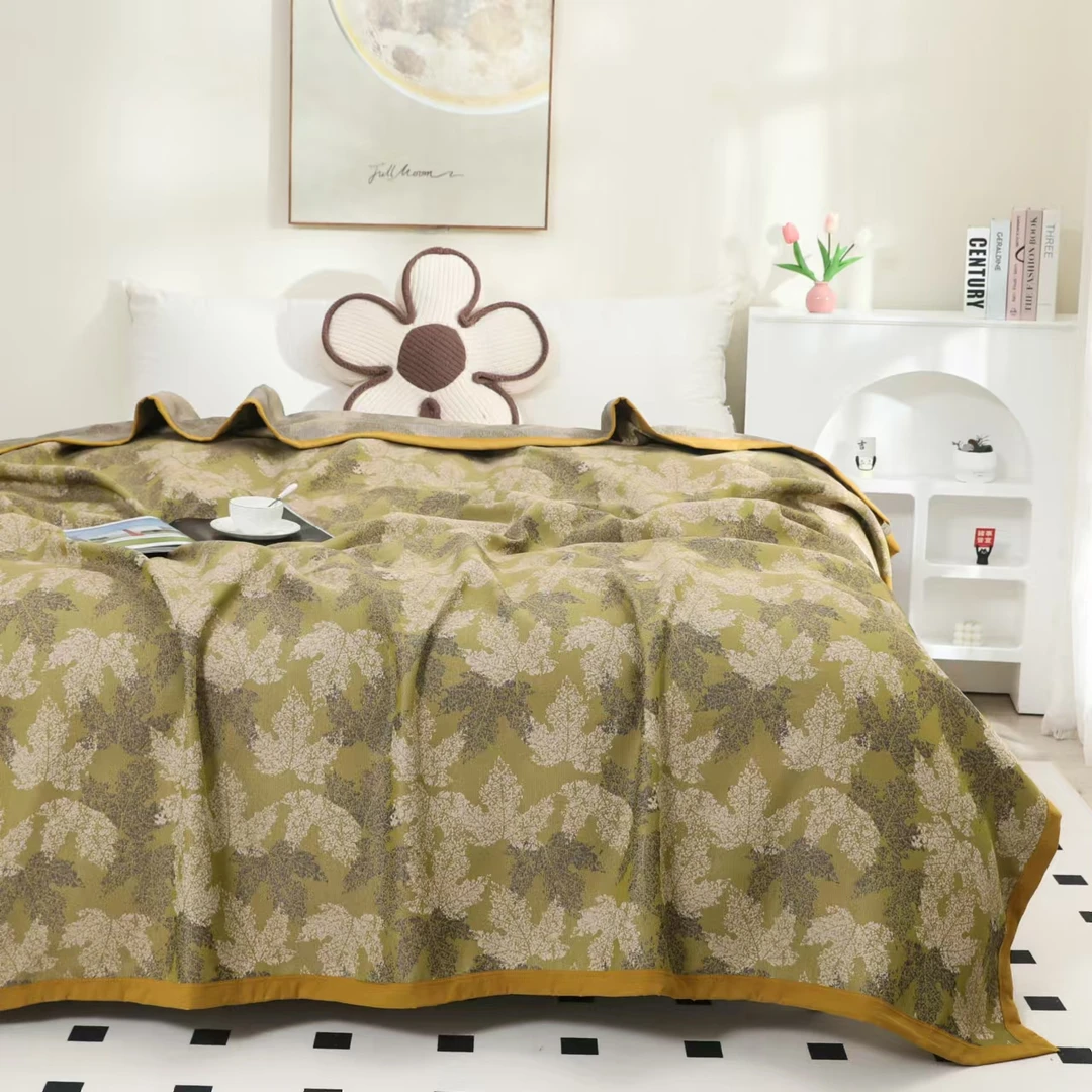 【枫林晚】 意式奢华新疆阿瓦提长绒棉特级亚麻多功能床盖2/2.3