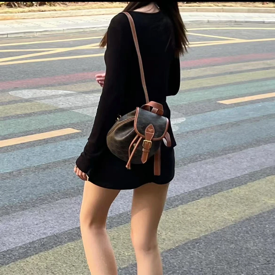 95新 Celine/思琳 思琳   老花凯旋门双肩背包 双肩包02
