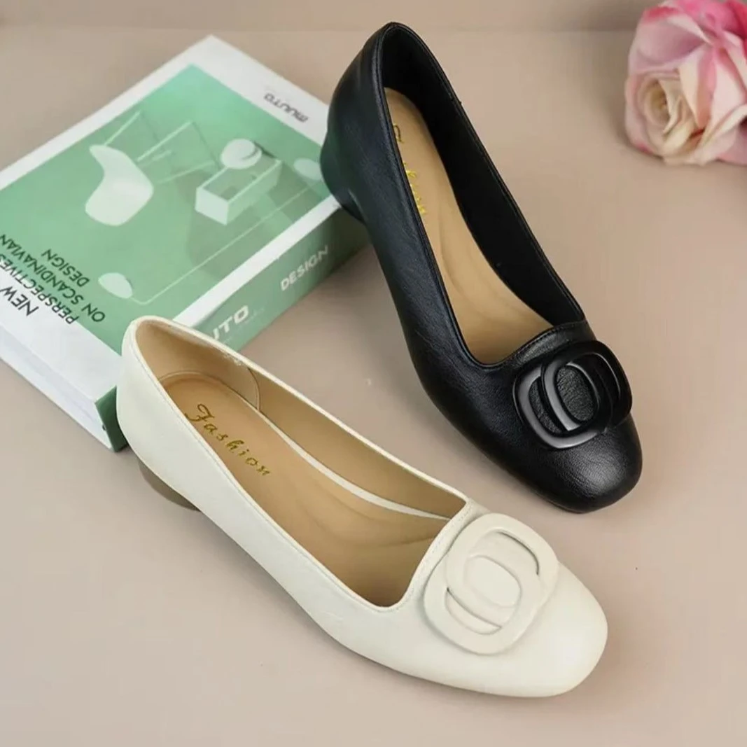 平底单鞋女夏2025春秋季新款春法式玛丽珍鞋软底鞋豆豆鞋妈妈单鞋