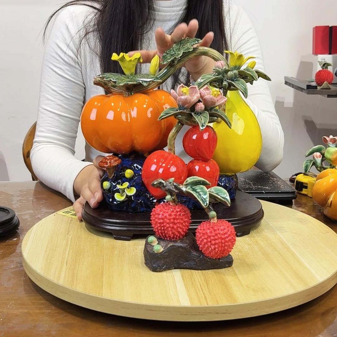 陶瓷水果福禄寿➕双荔枝