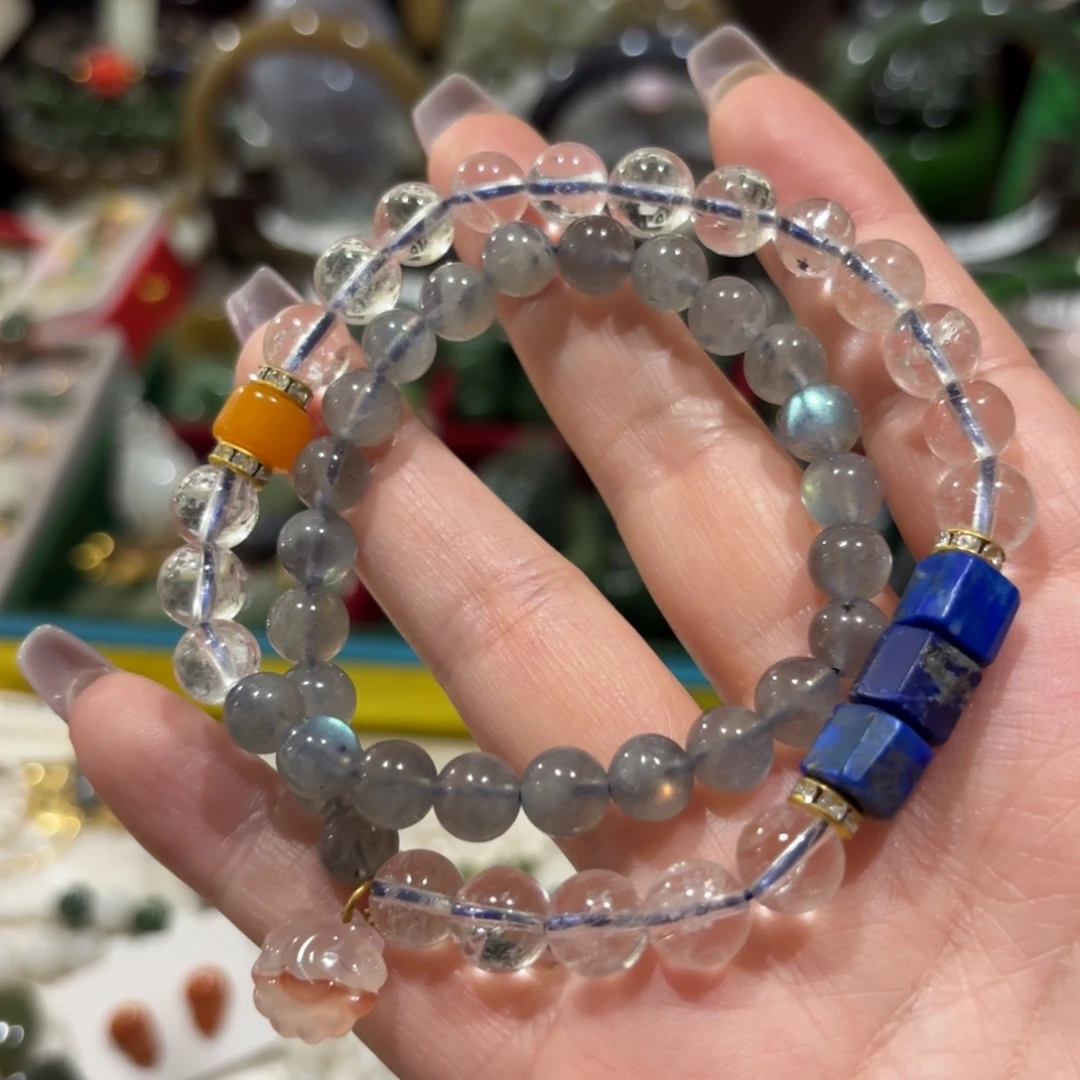 水晶手链合金两圈