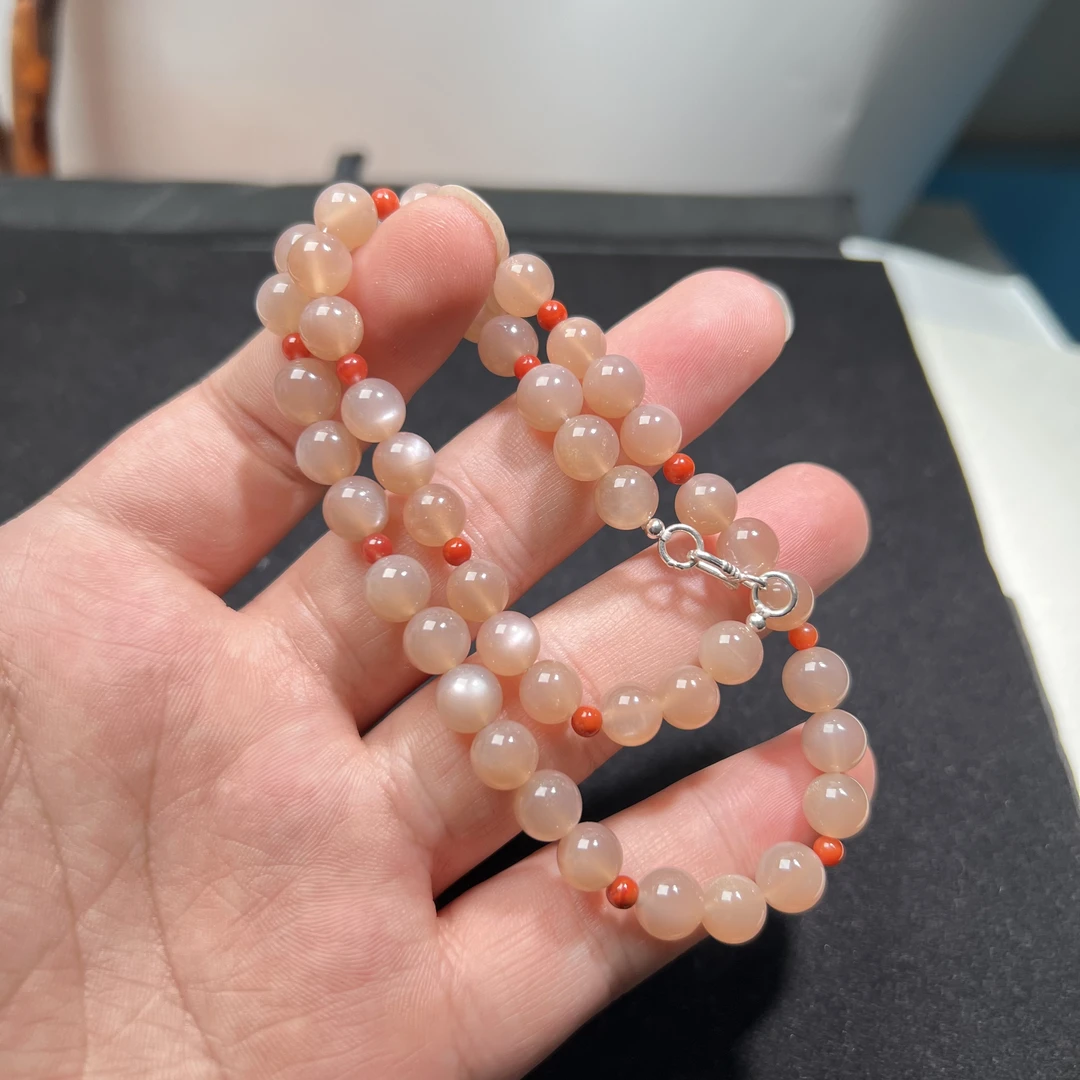 橙月光南红设计款项链   KT24071403