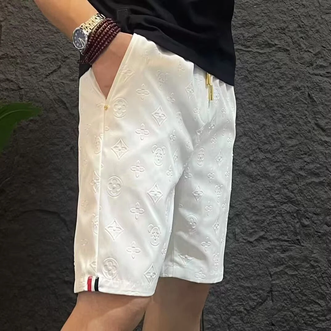 夏季薄款潮流男士短裤时尚百搭修身外穿帅气宽松欧货时尚透气男裤
