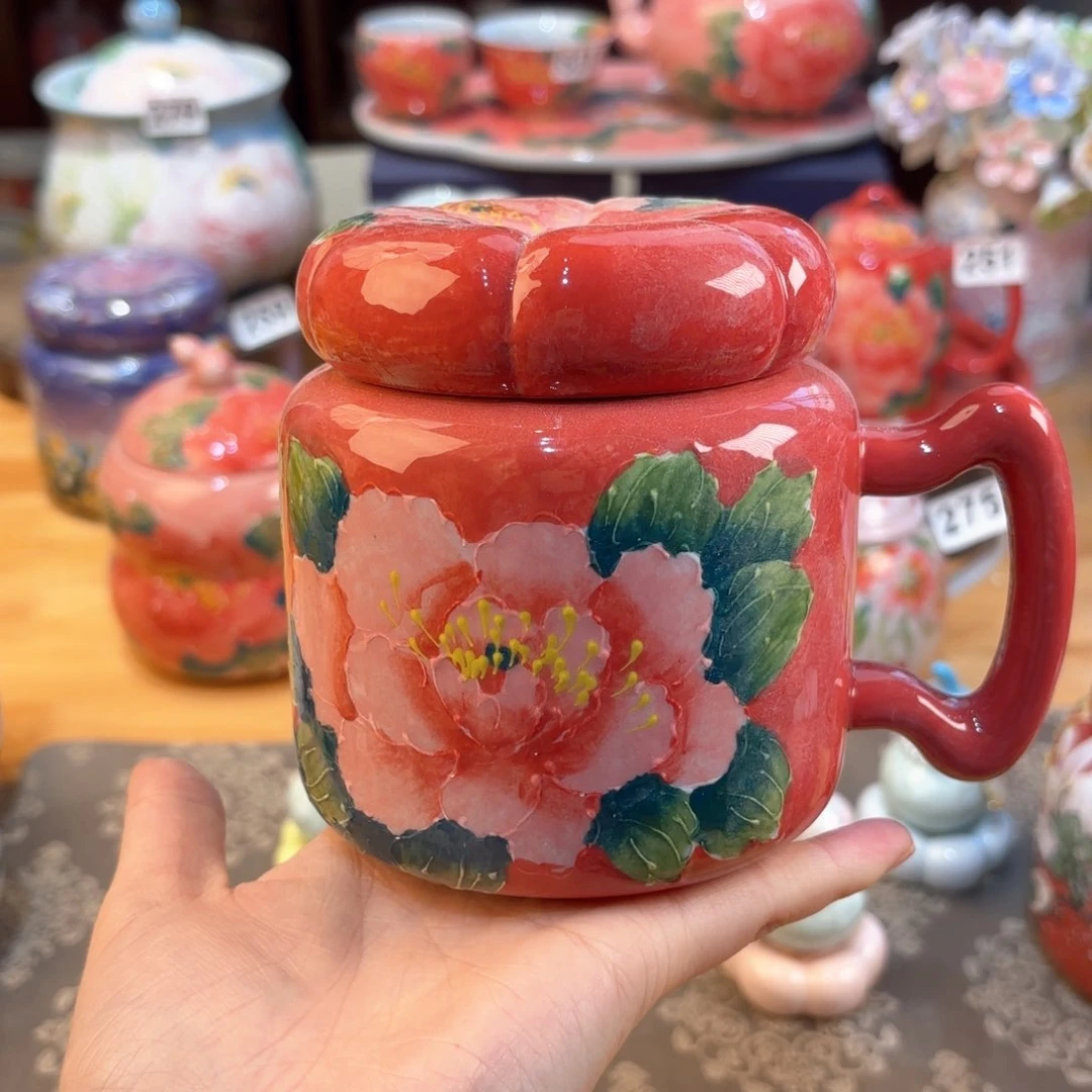 景德镇手绘高温釉下彩陶瓷茶具