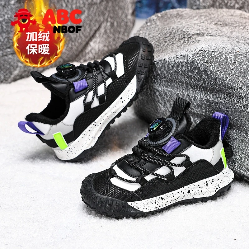 ABC NBOF女童棉鞋2025秋冬季新款儿童加绒加厚女孩子防滑保暖鞋子