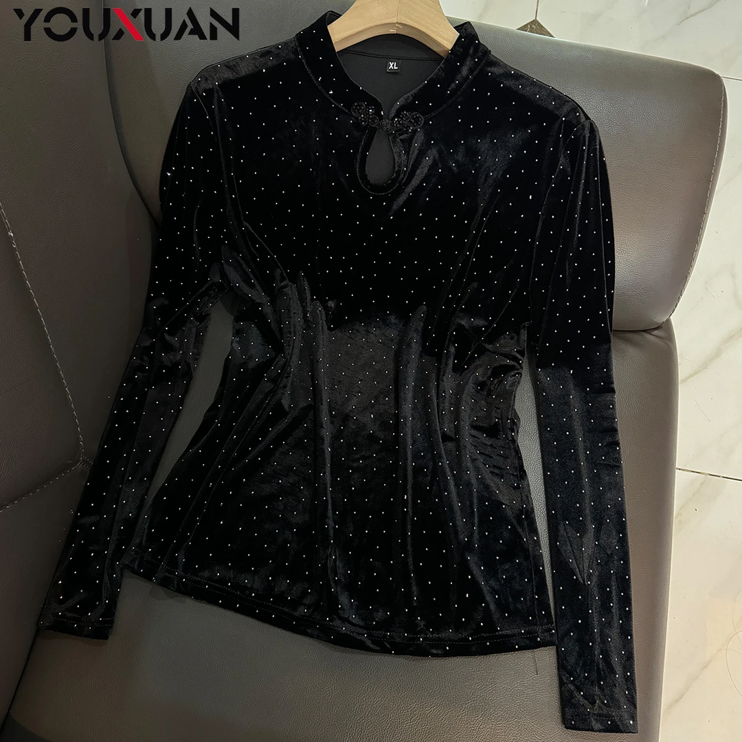 【新中式】2024秋冬百搭韩版上衣时尚休闲宽松长袖女士打底小衫6017