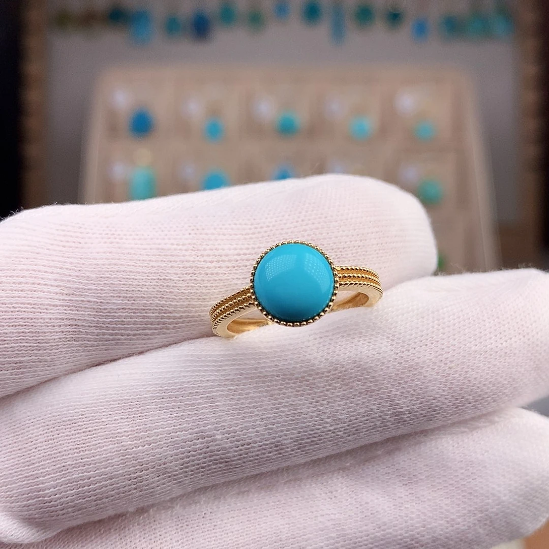 绿松石颈饰18K金镶嵌