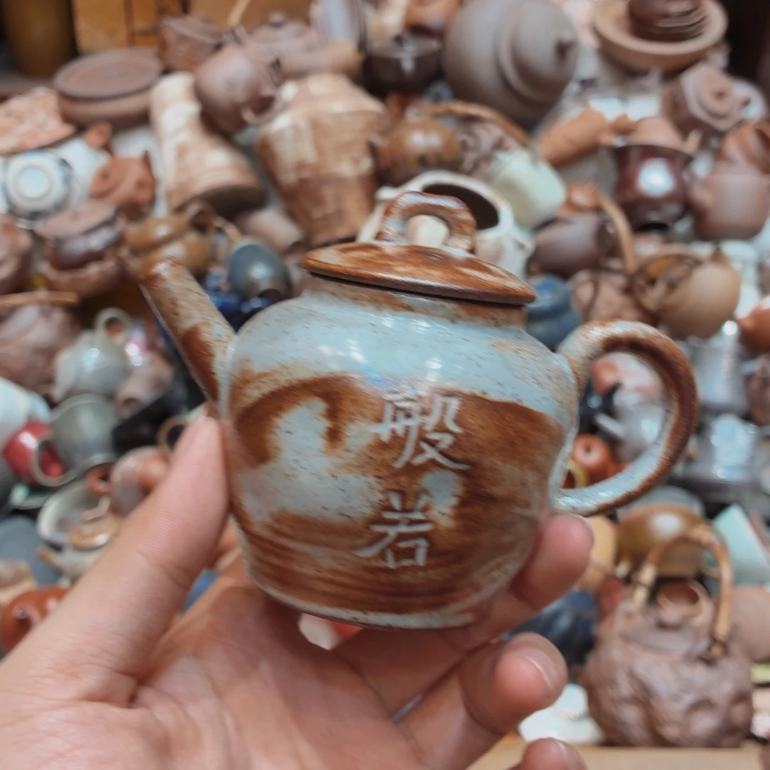 柴烧老岩泥高温茶器皿