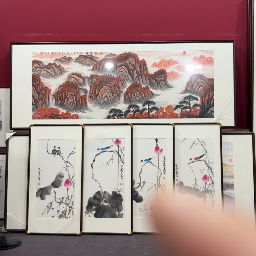 国画手绘作品45/90四幅