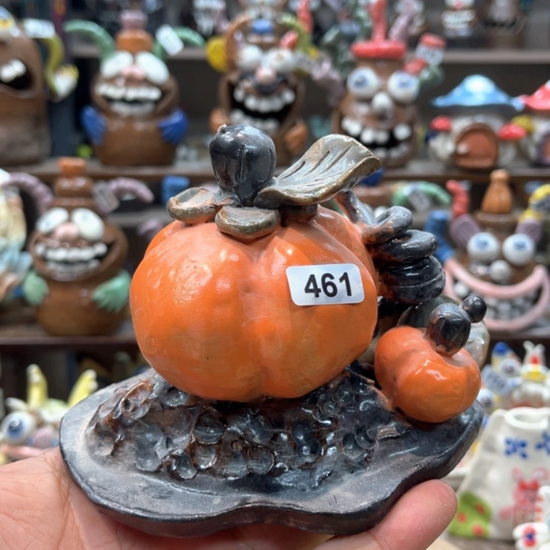 摆件直播间纯手工抽象陶瓷摆件461