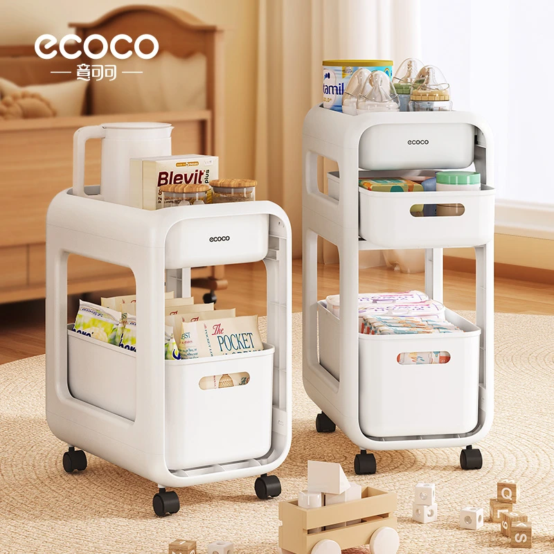 多层移动置物架小推车零食车置物架办公室客厅落地抽屉式收纳推车
