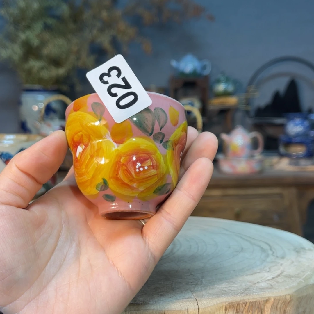 杯素浅陶瓷手工手绘