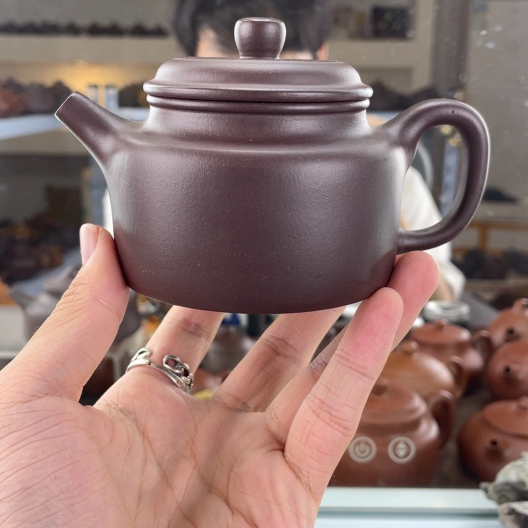 茶壶紫砂220cc老紫泥此处