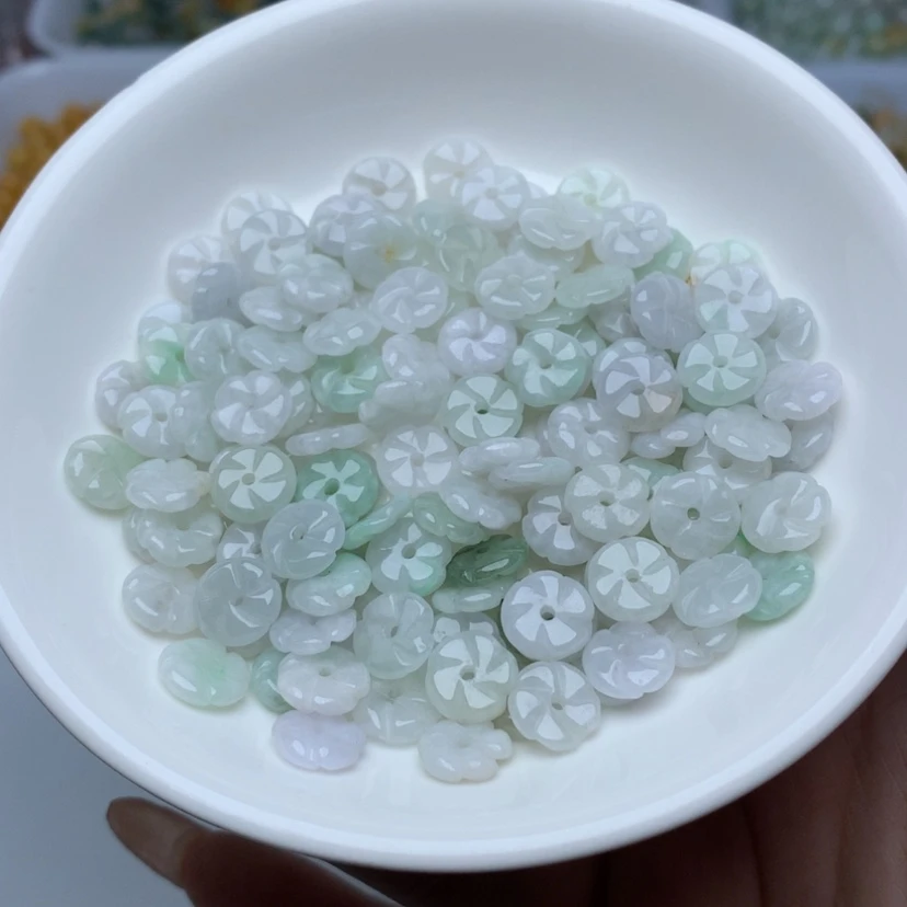 【闪购商品】翡翠手链未镶嵌卡9冰花花50颗