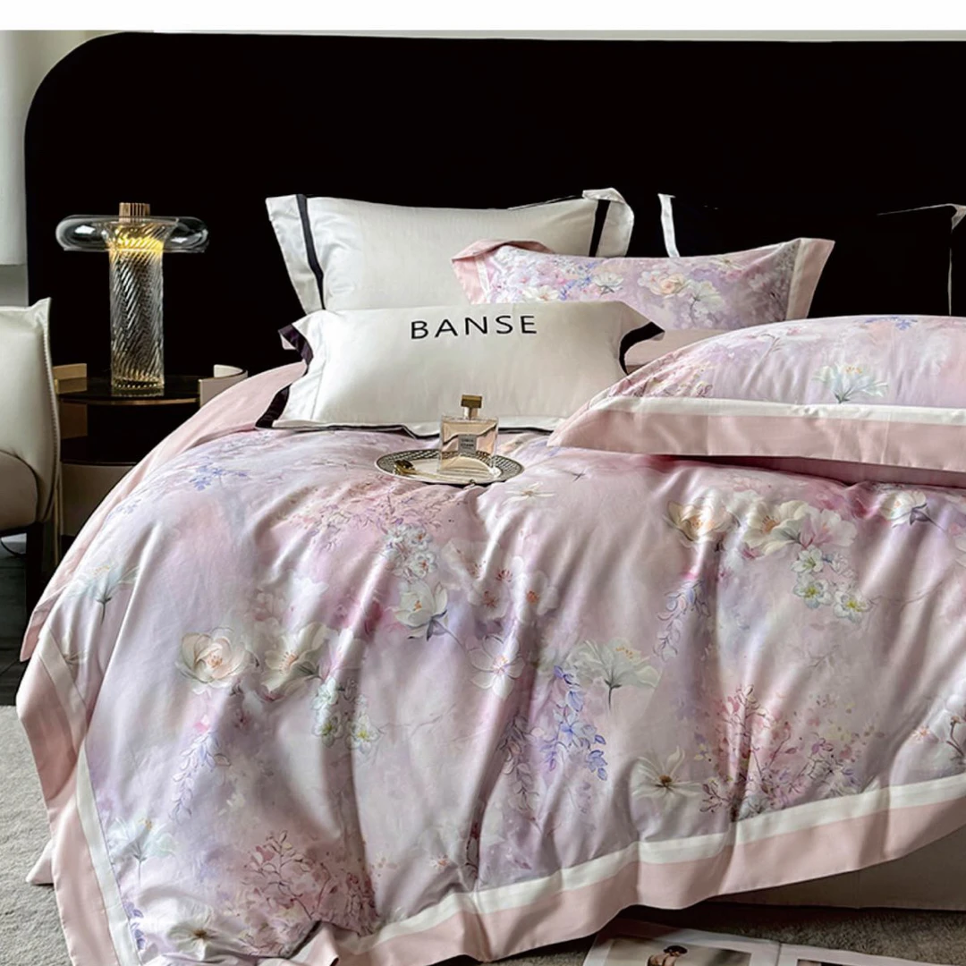 3D数码高档印花四件套轻奢欧式美美凉感妈妈被套网红款床上用品