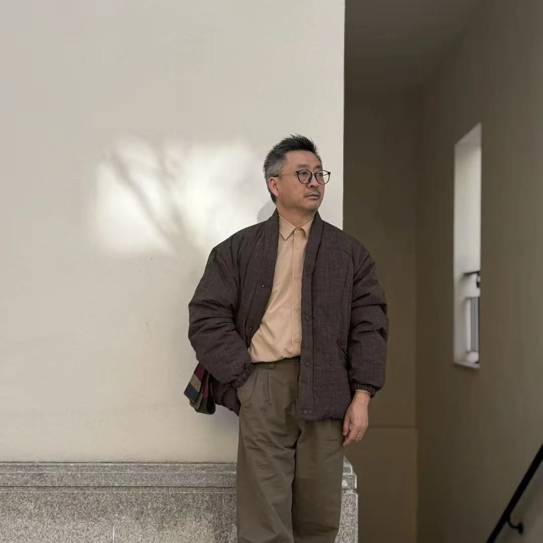 新款日系咖色羽绒服男款外套