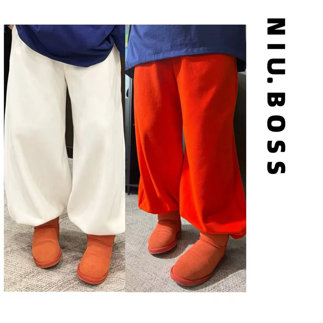 Three Ten. N大码270斤“初雪暖绒”宽松加绒休闲束脚运动裤