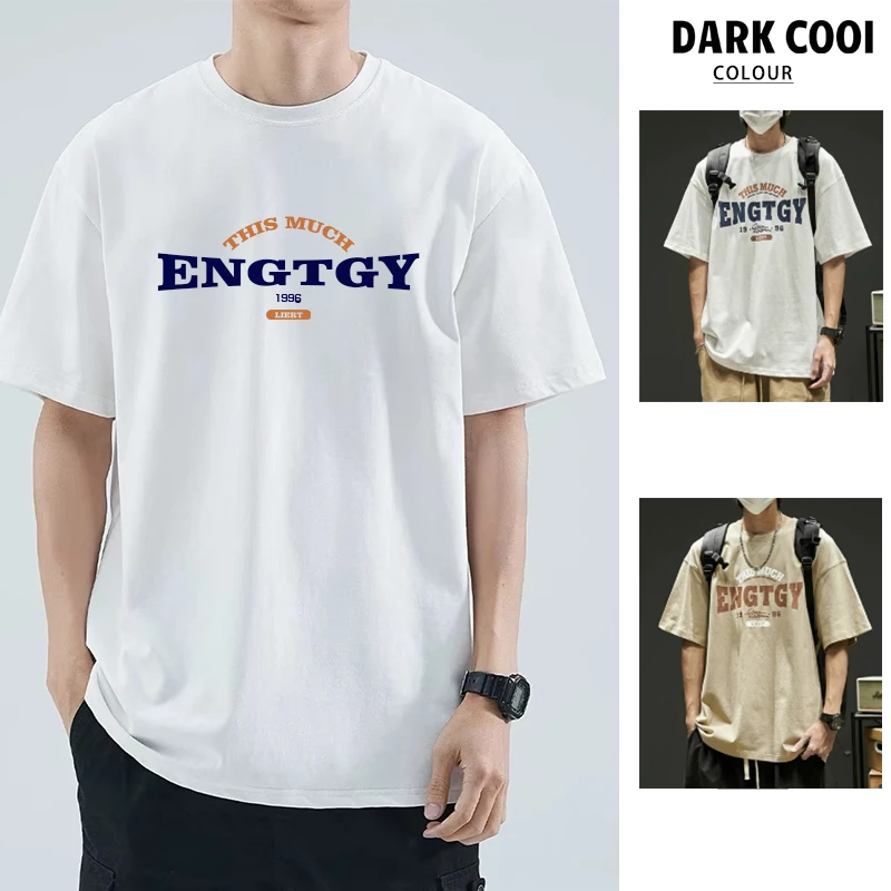 【1996】短袖T恤夏季纯棉印花半袖简约宽松潮流情侣时尚男生
