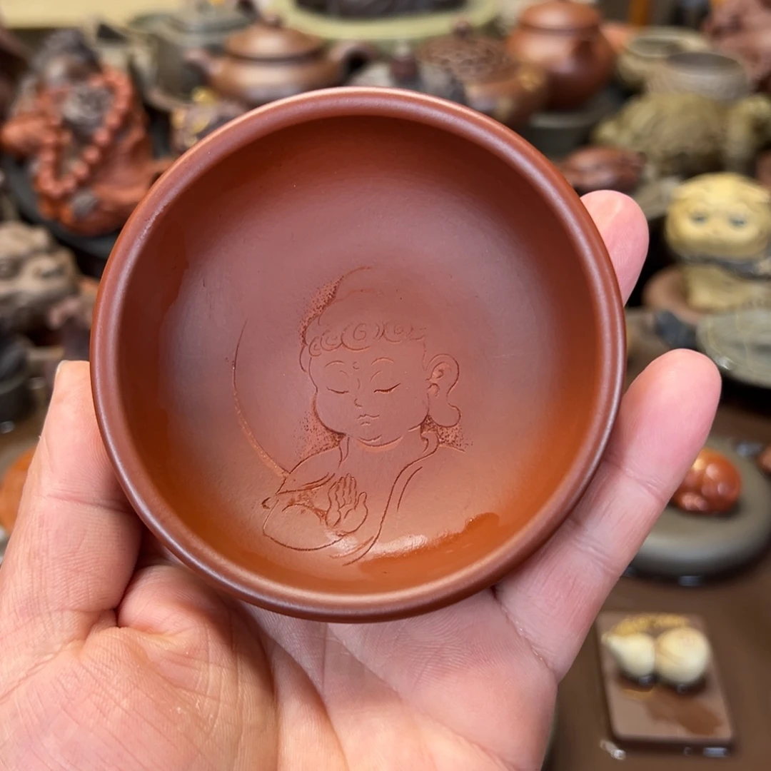 茶宠紫砂紫砂茶杯子