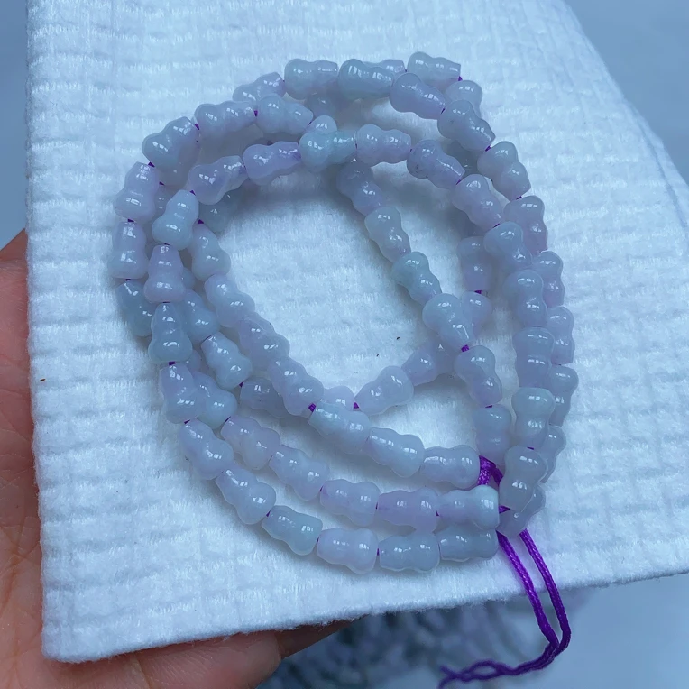 官网正品天然翡翠紫罗兰葫芦项链