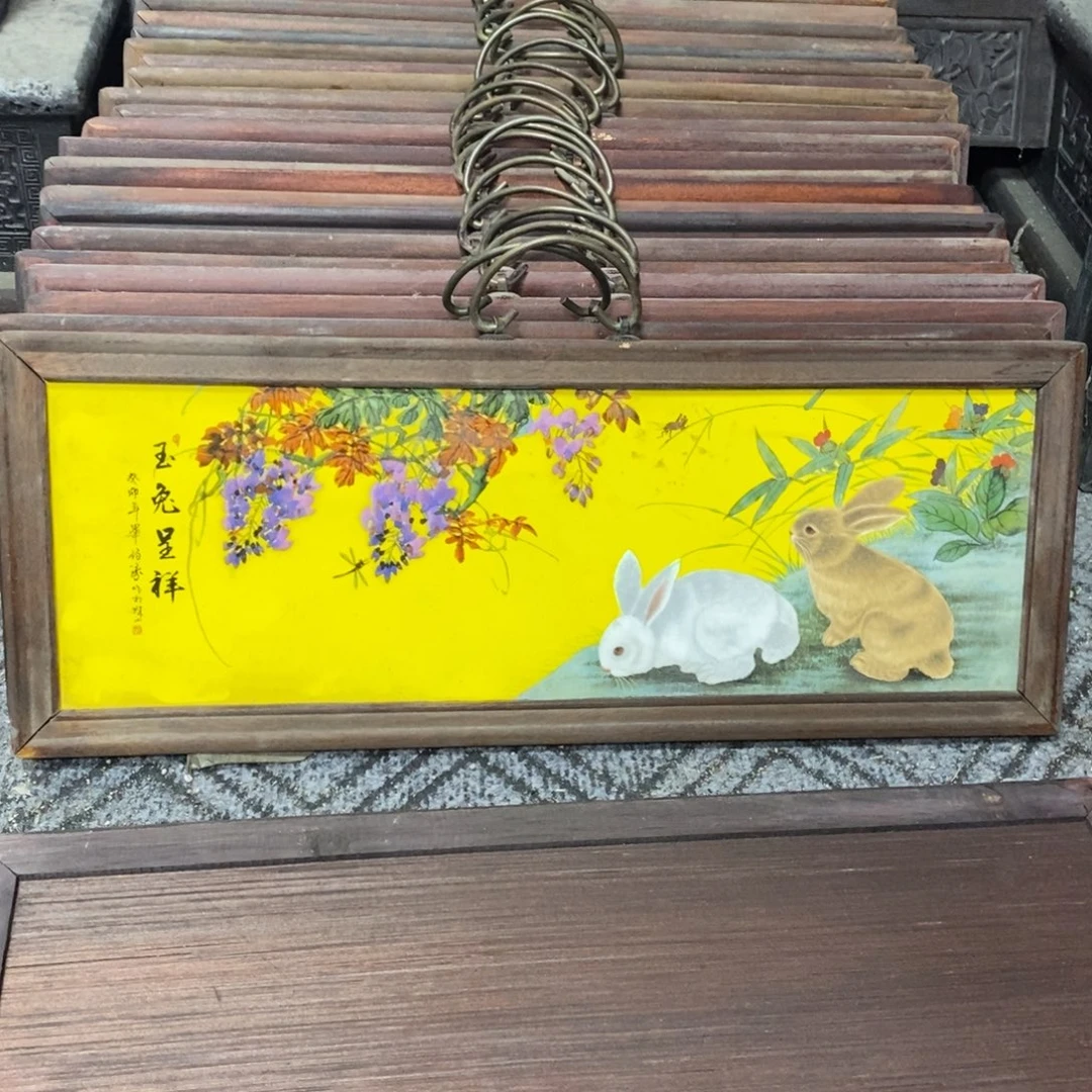 瓷片53*21 景德镇瓷板画柴窑烧制