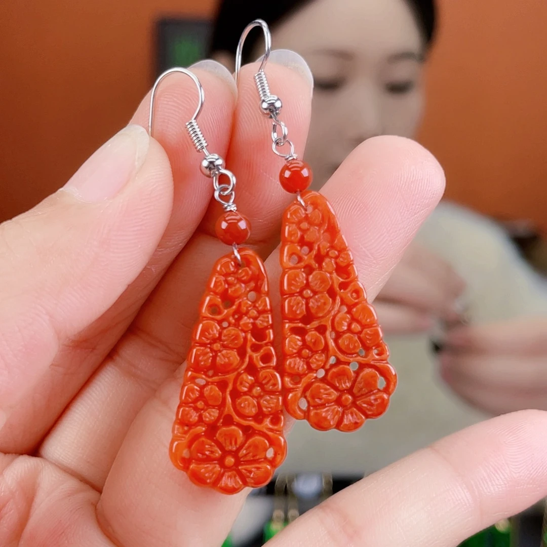 翡翠未镶嵌耳饰饰品