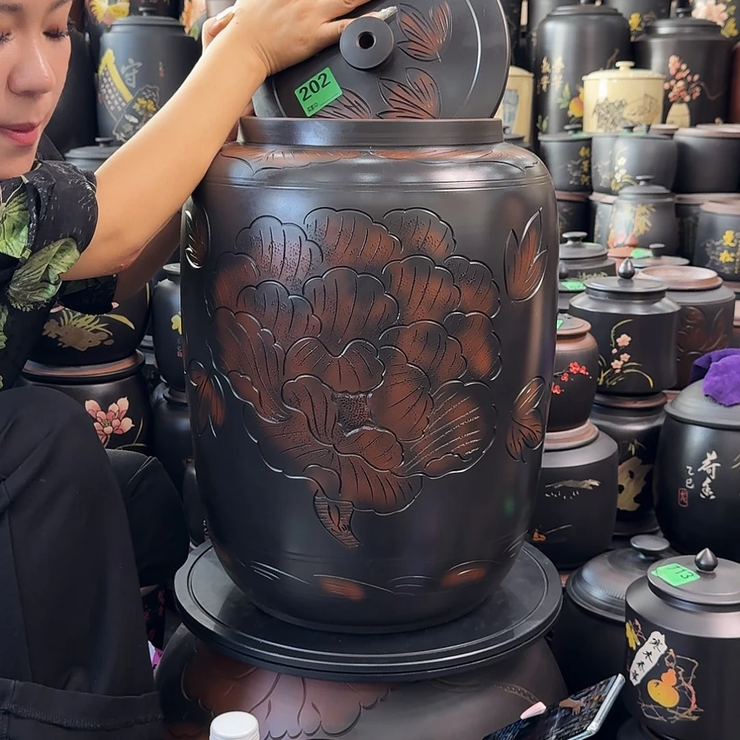 罐瑕疵水缸36升 牡丹花 202