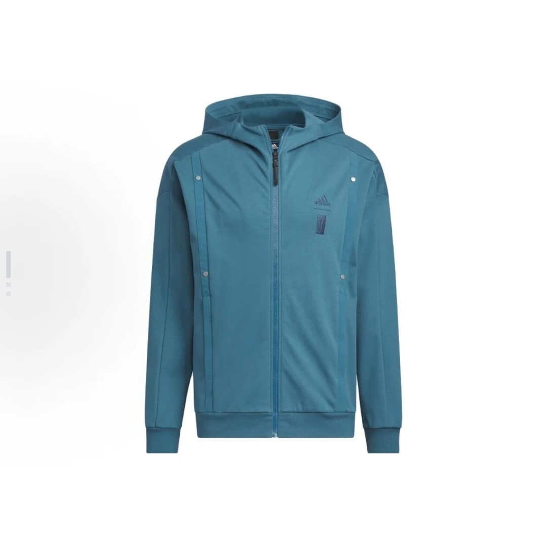 adidas  武极系列 纯色Logo标志印花连帽外套夹克 男款IA8103