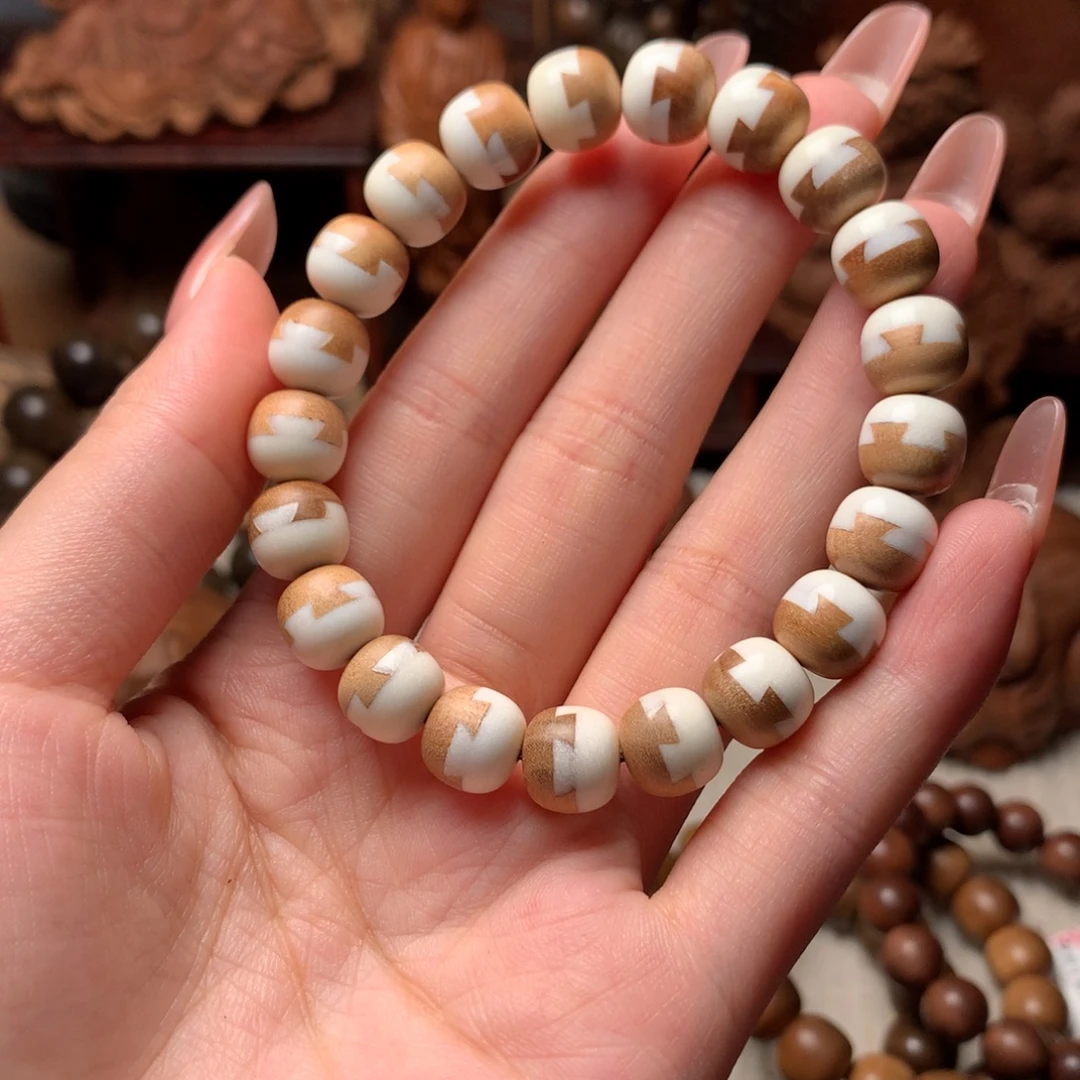 檀香木手串/手链老山檀香9×10榫卯珠