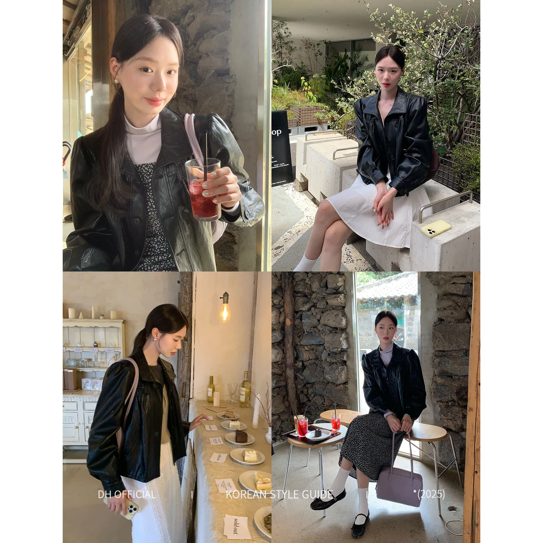 DH OFFICIAL大花【奥斯汀公路 Austin】韩系结构主义设计复古皮衣