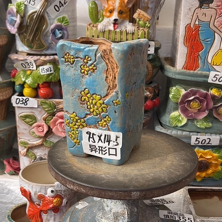 粗陶材质多肉花盆