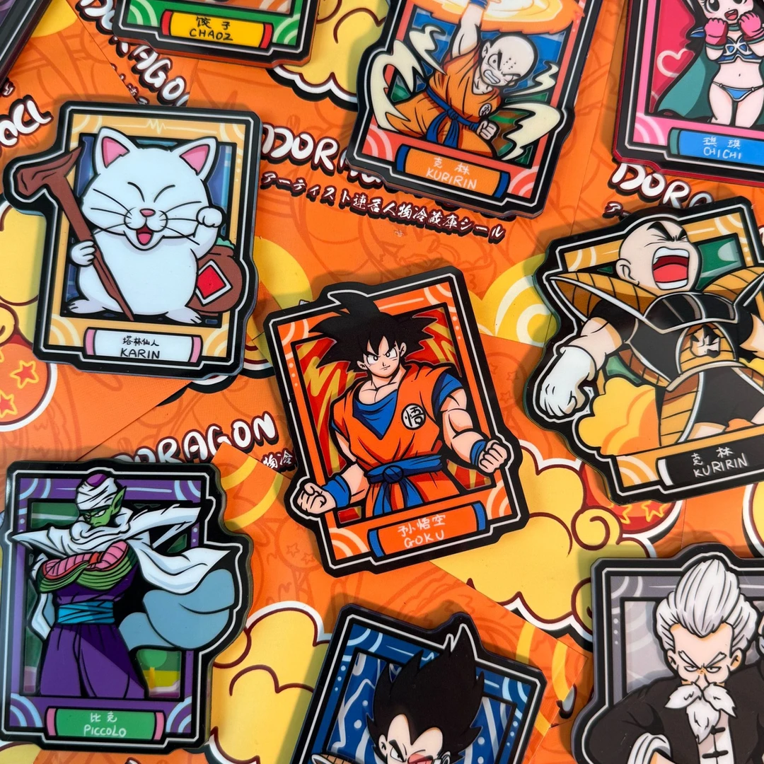 拆盒星球*KuKi艺术家国潮文创潮玩龙珠七龙珠赛亚人亚克力冰箱贴