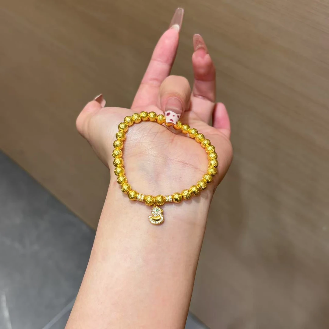 【菠萝珠宝】足金999  小鸭子 跑环手串  金重：25.86克