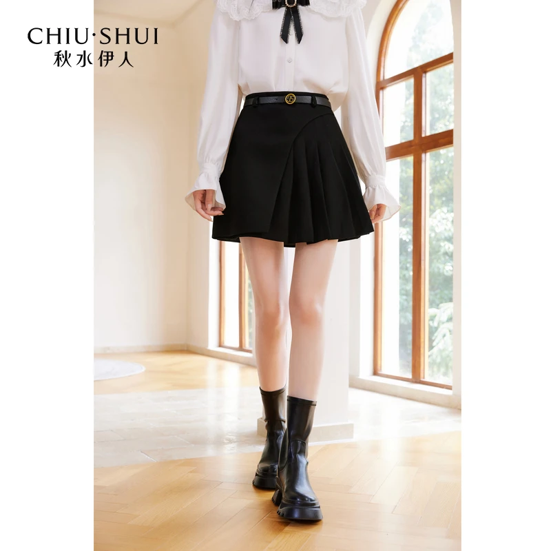 【直播】秋水伊人斜纹小A不规则半身裙小个子百623408A094451