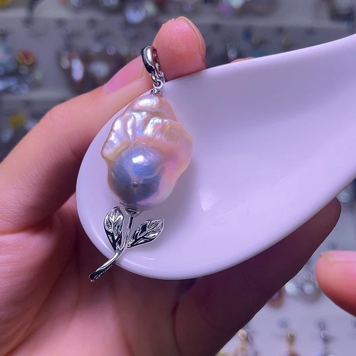 合金淡水珍珠颈饰57