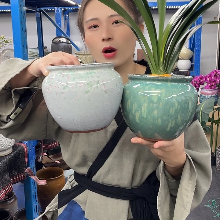 15×15 -粗陶花盆有孔