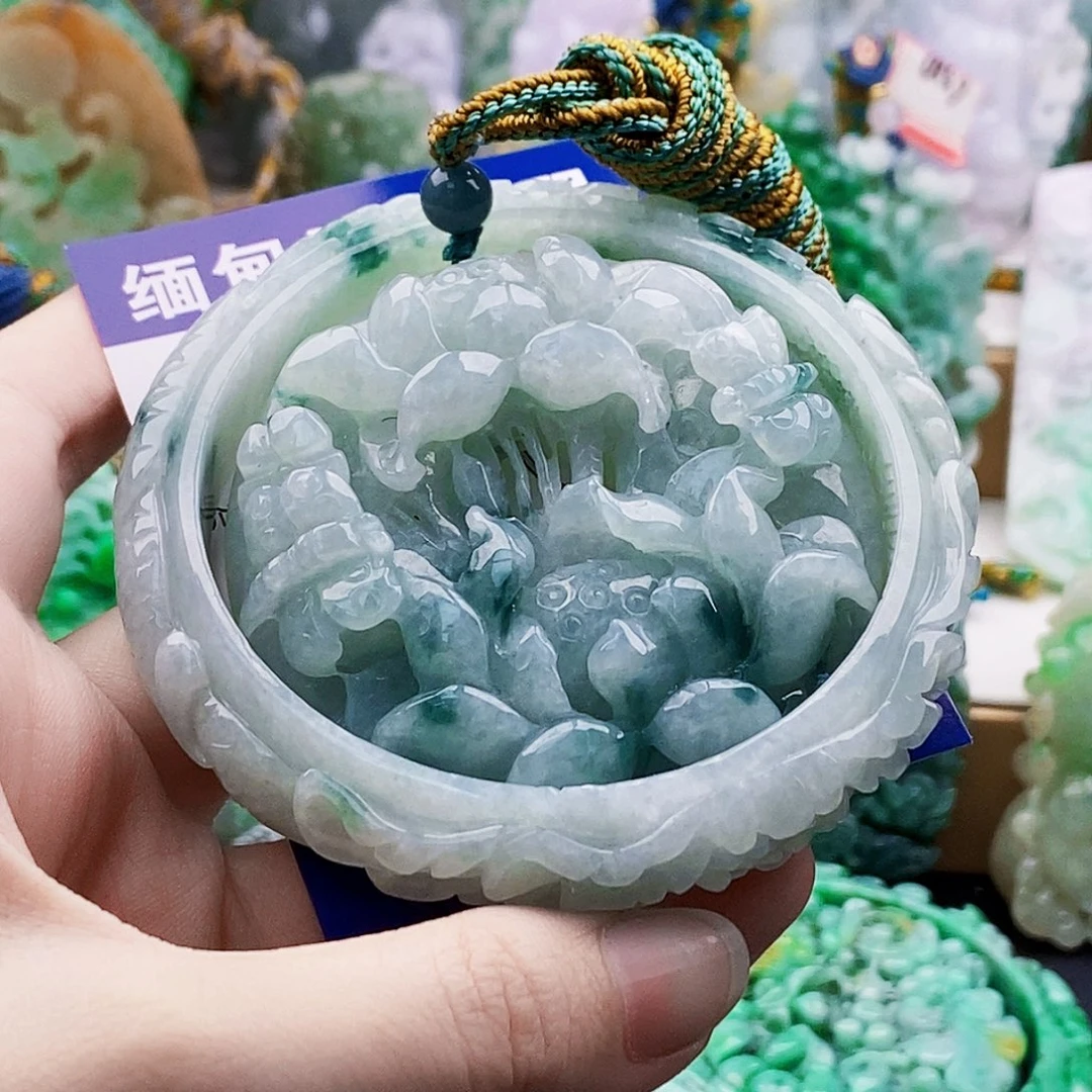 平***风翡翠未镶嵌吊坠(不含链)