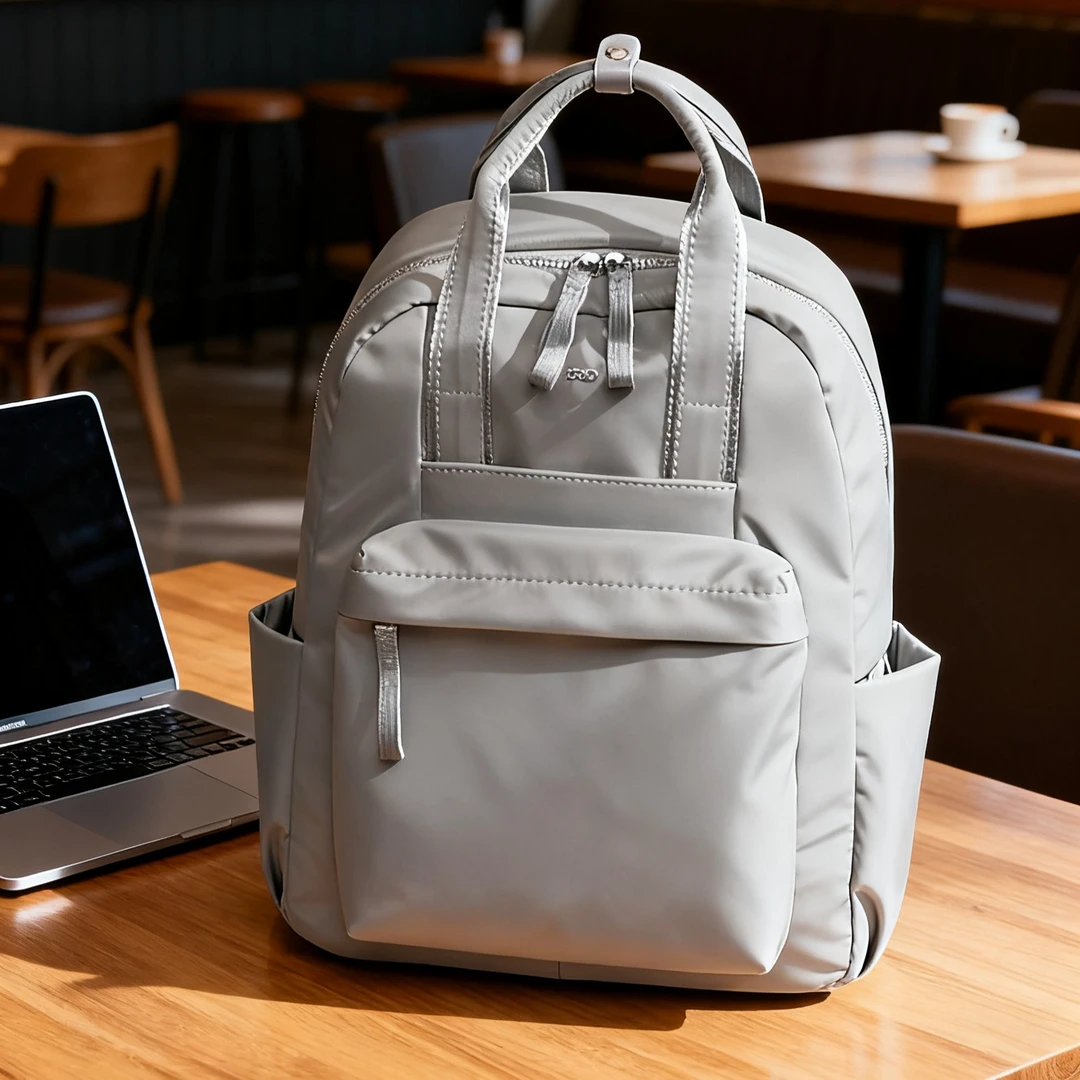 防水百搭双肩包女14寸笔记本通勤牛津布背包出行大容量轻便旅行包