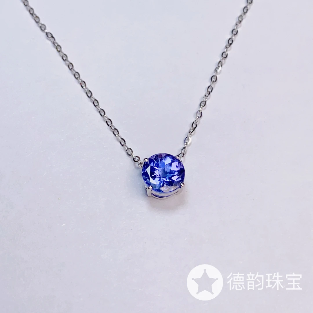 18K金镶嵌坦桑石项链