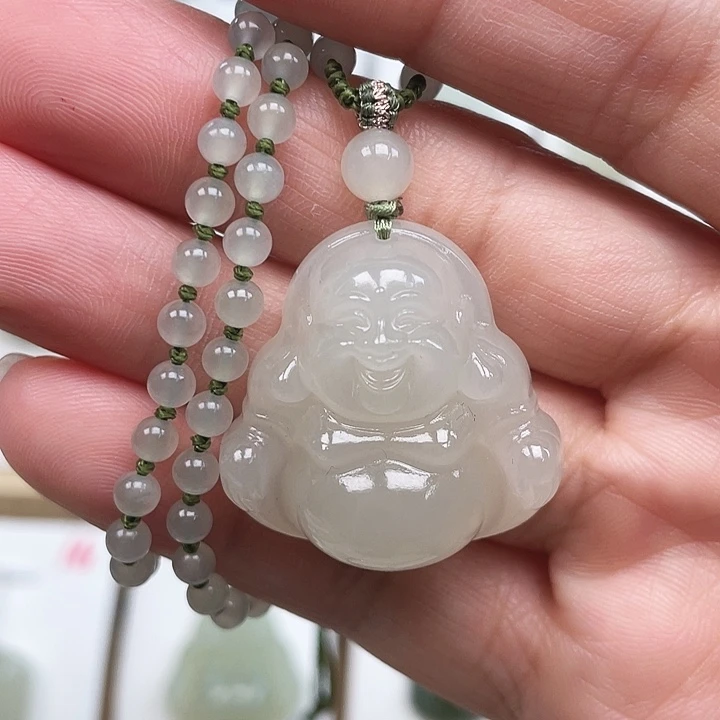 颈饰未镶嵌和田玉（糖玉）福****?30佛