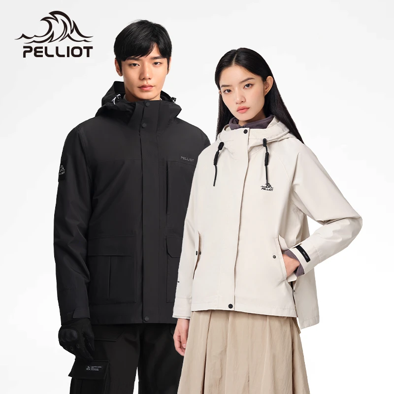 【山行】伯希和户外冲锋衣女25新款抓绒三合一防风防水登山服-1